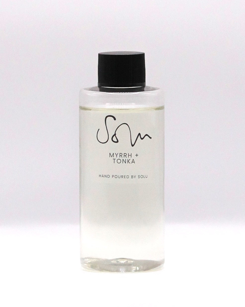 Myrrh + Tonka 100ml Diffuser Refill - Solu Candles