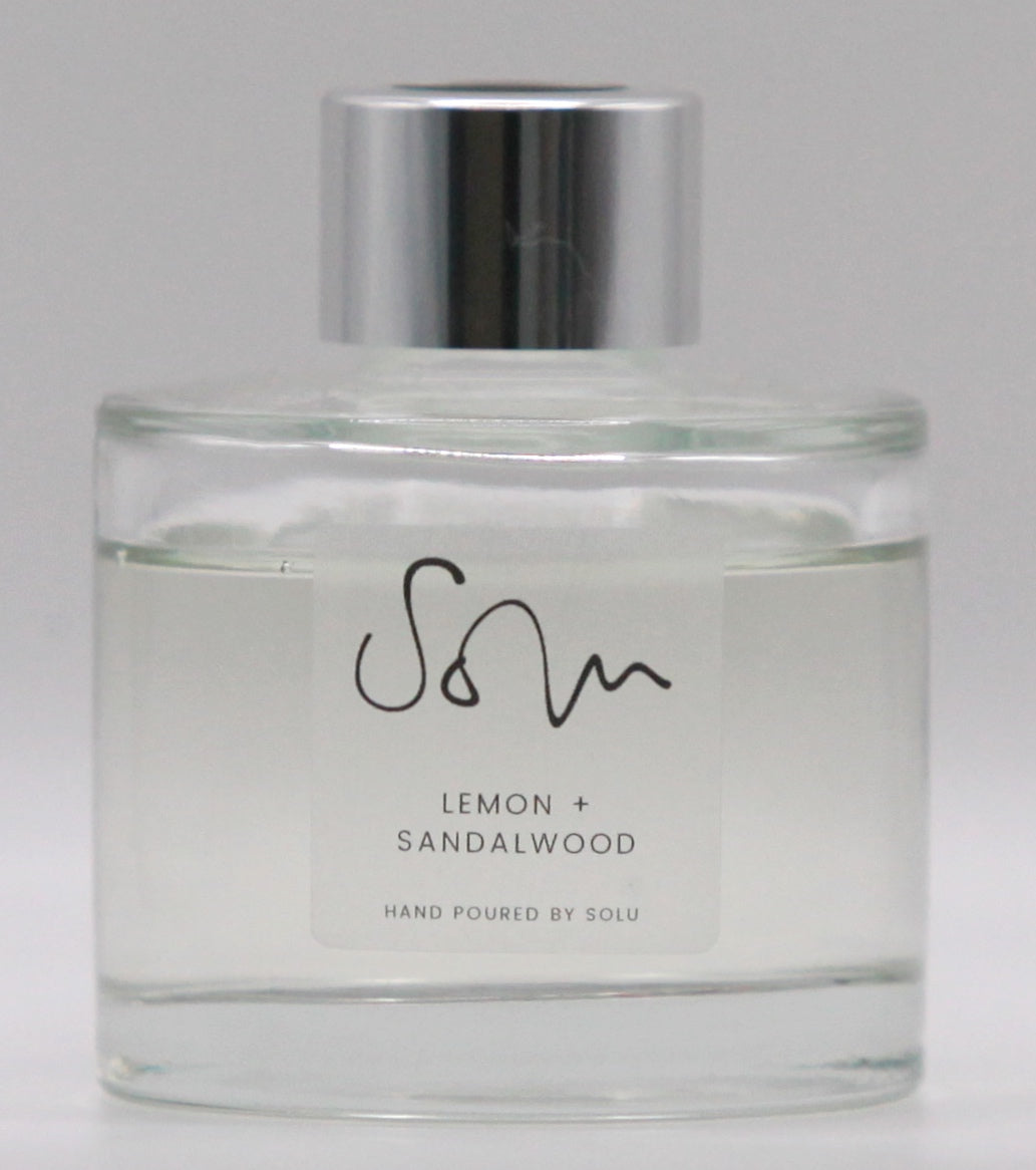 Lemon + Sandalwood 100ml Diffuser - Solu Candles