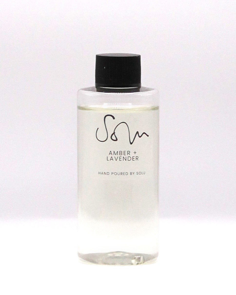 Amber + Lavender 100ml Diffuser Refill - Solu Candles