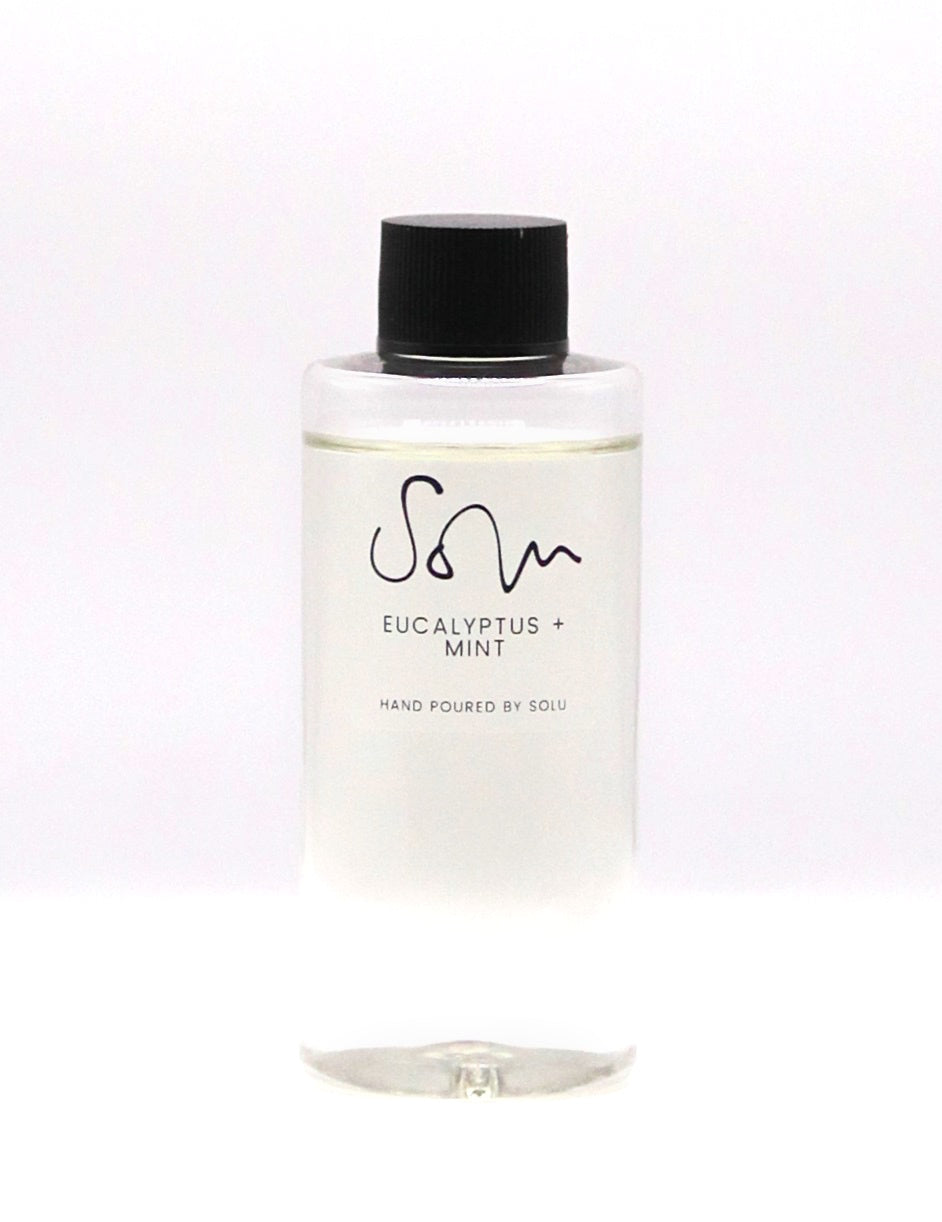 Eucalyptus + Mint 100ml Diffuser Refill - Solu Candles