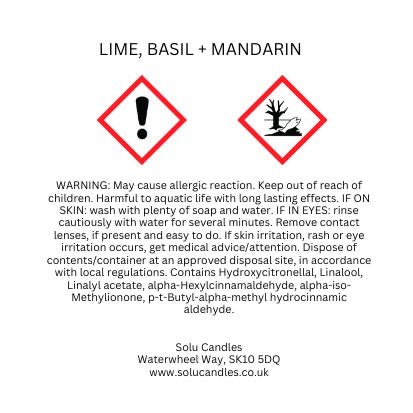 Lime Basil & Mandarin Wax Melt - Solu Candles