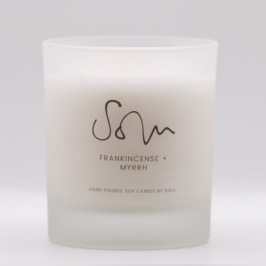 Frankincense + Myrrh Soy Wax Candle - Solu Candles