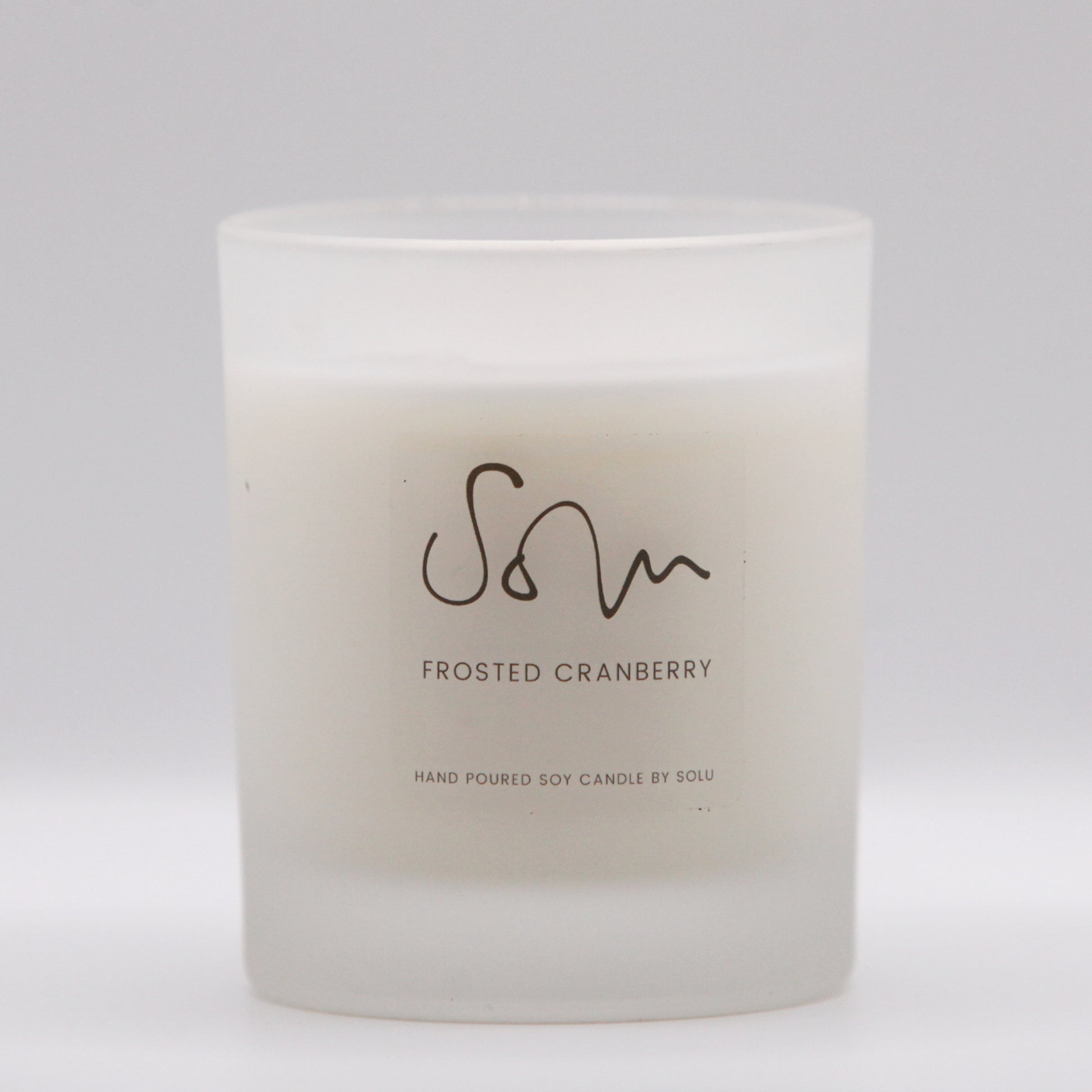 Frosted Cranberry Soy Wax Candle - Solu Candles