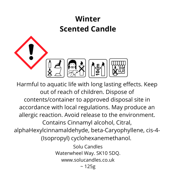 Winter Soy Wax Candle - Solu Candles