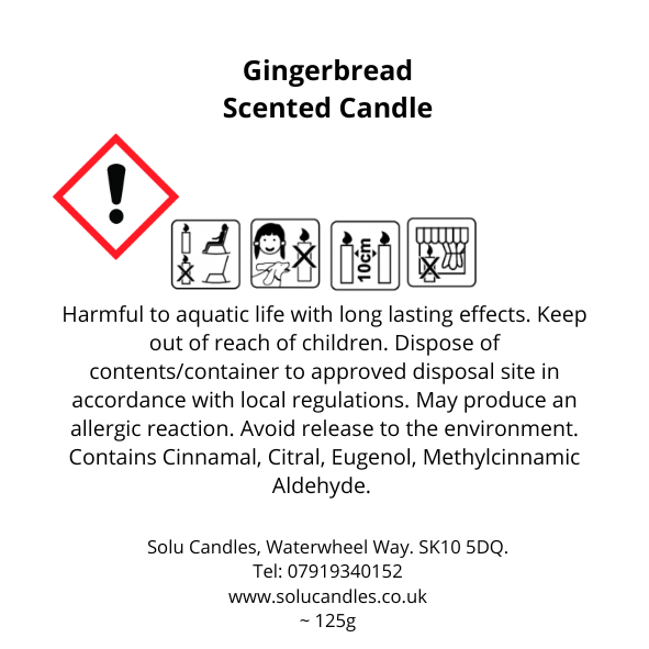 Gingerbread Soy Wax Candle - Solu Candles