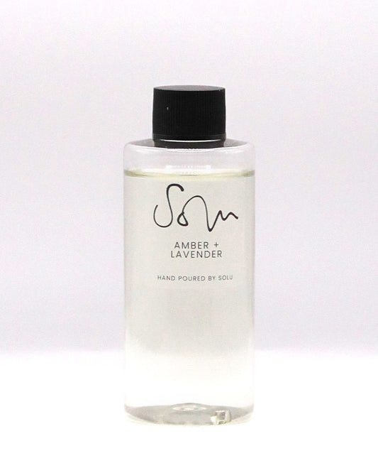 Amber + Lavender 100ml Diffuser Refill - Solu Candles