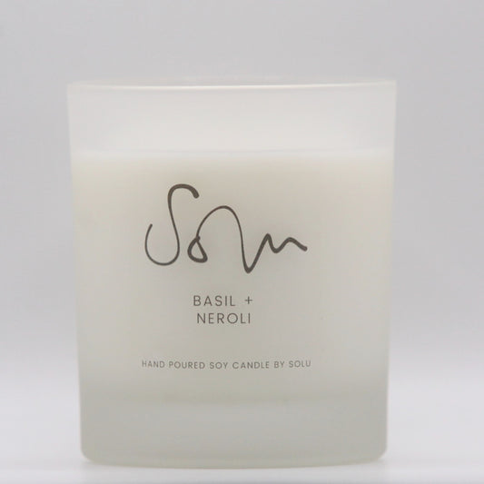 Basil + Neroli Soy Wax Candle - Solu Candles