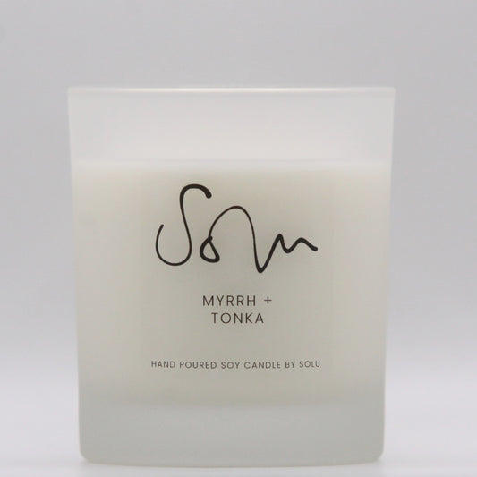 Myrrh + Tonka Soy Wax Candle - Solu Candles