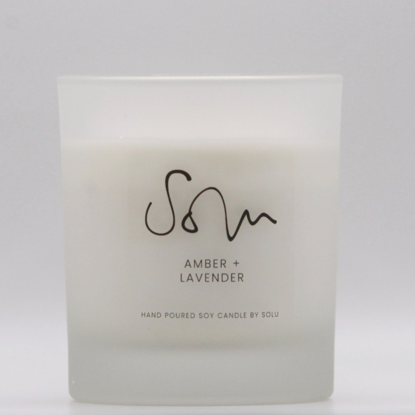 Amber + Lavender Soy Wax Candle - Solu Candles