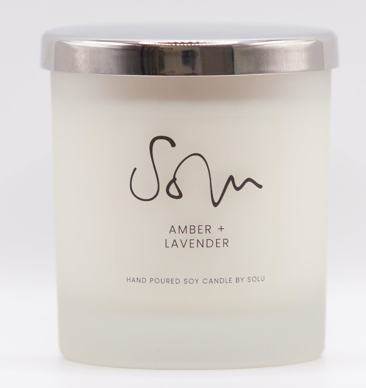 Amber and Lavender Soy Wax Candle - Solu Candles