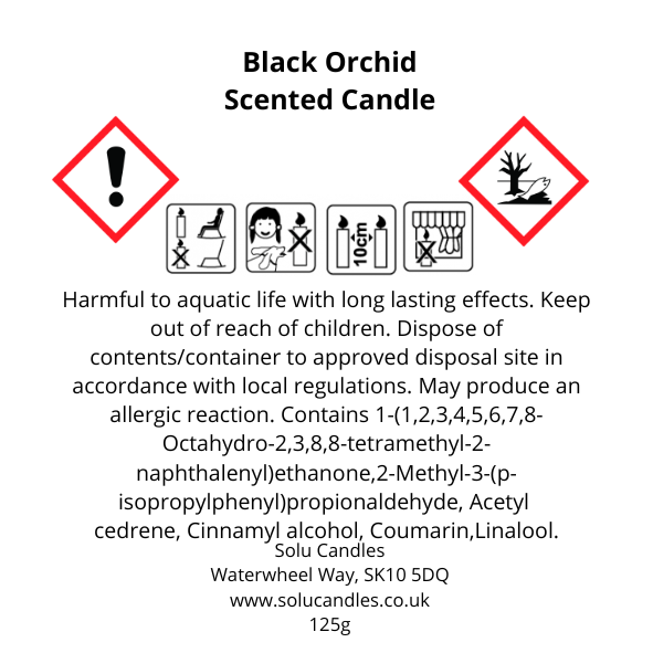 Black Orchid Soy Wax Candle - Solu Candles