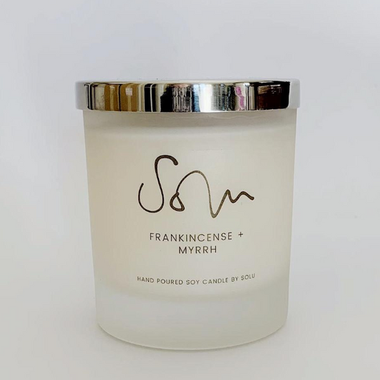 Frankincense and Myrrh Soy Wax Candle - Solu Candles