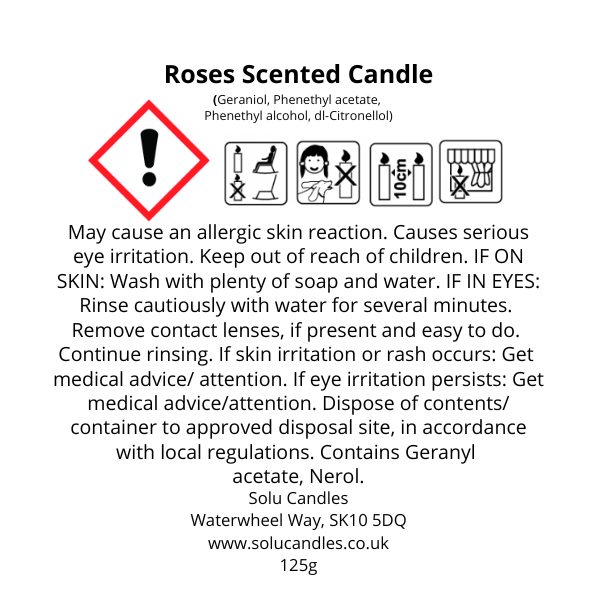 Roses Soy Wax Candle - Solu Candles